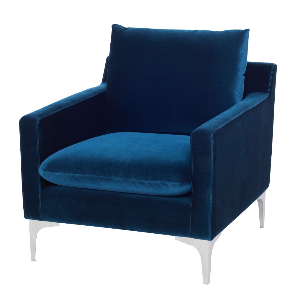 Nuevo HGSC377 ANDERS SINGLE SEAT SOFA in MIDNIGHT BLUE